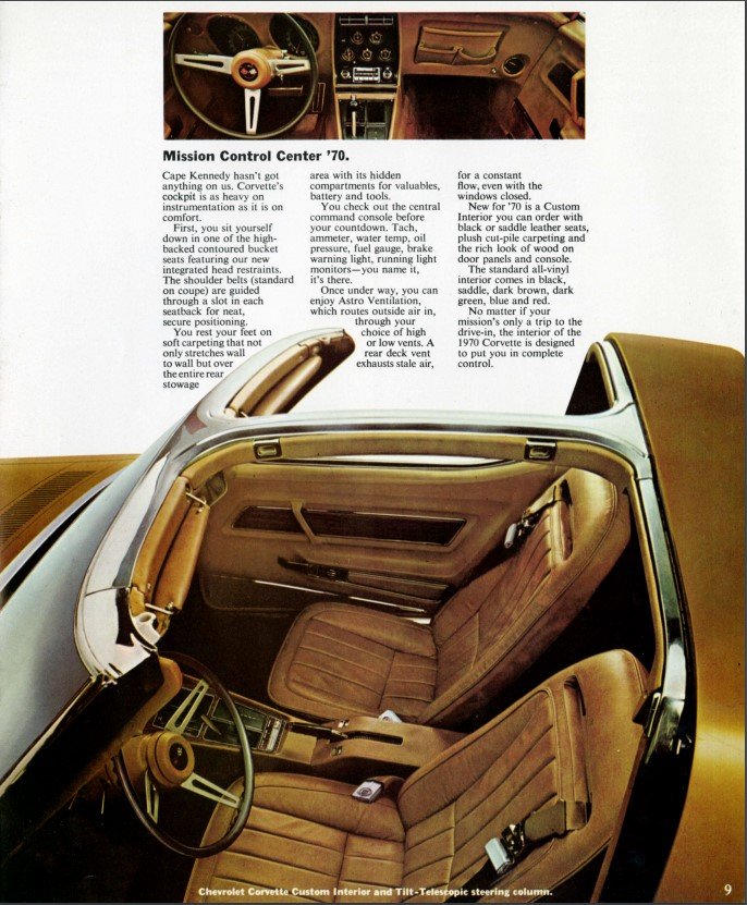 1970 Corvette Sales Brochure - Page 9