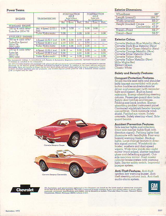 1973 Showroom Brochure - Page 7