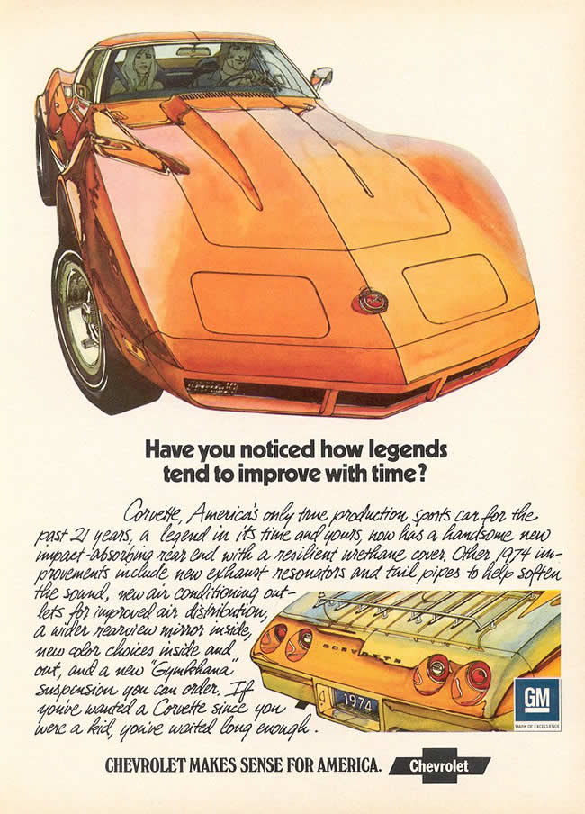 1974 Corvette Advertisement