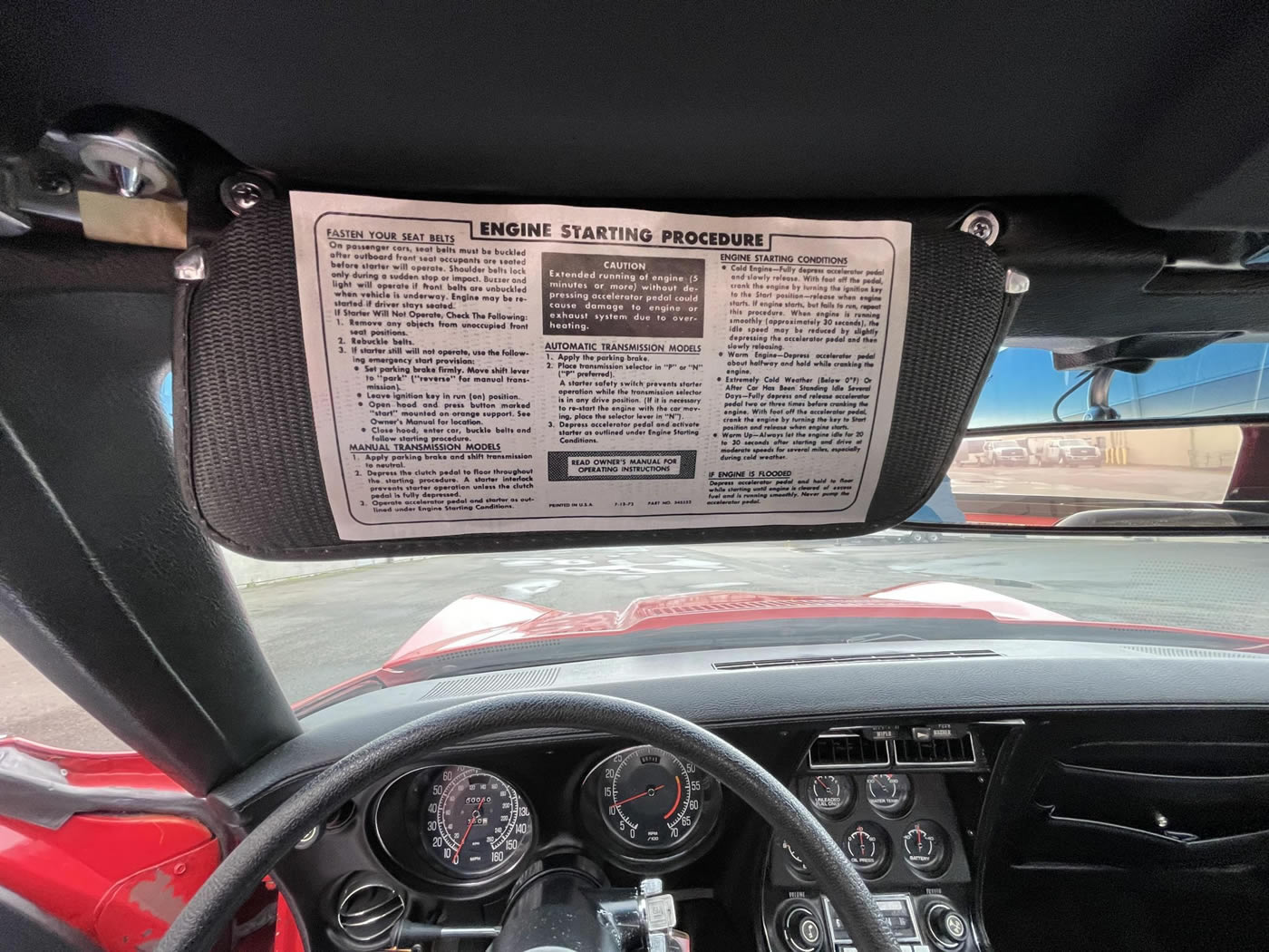 1975 Corvette Convertible in Mille Miglia Red