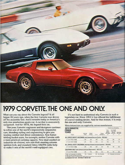 1979 Corvette Advertisement
