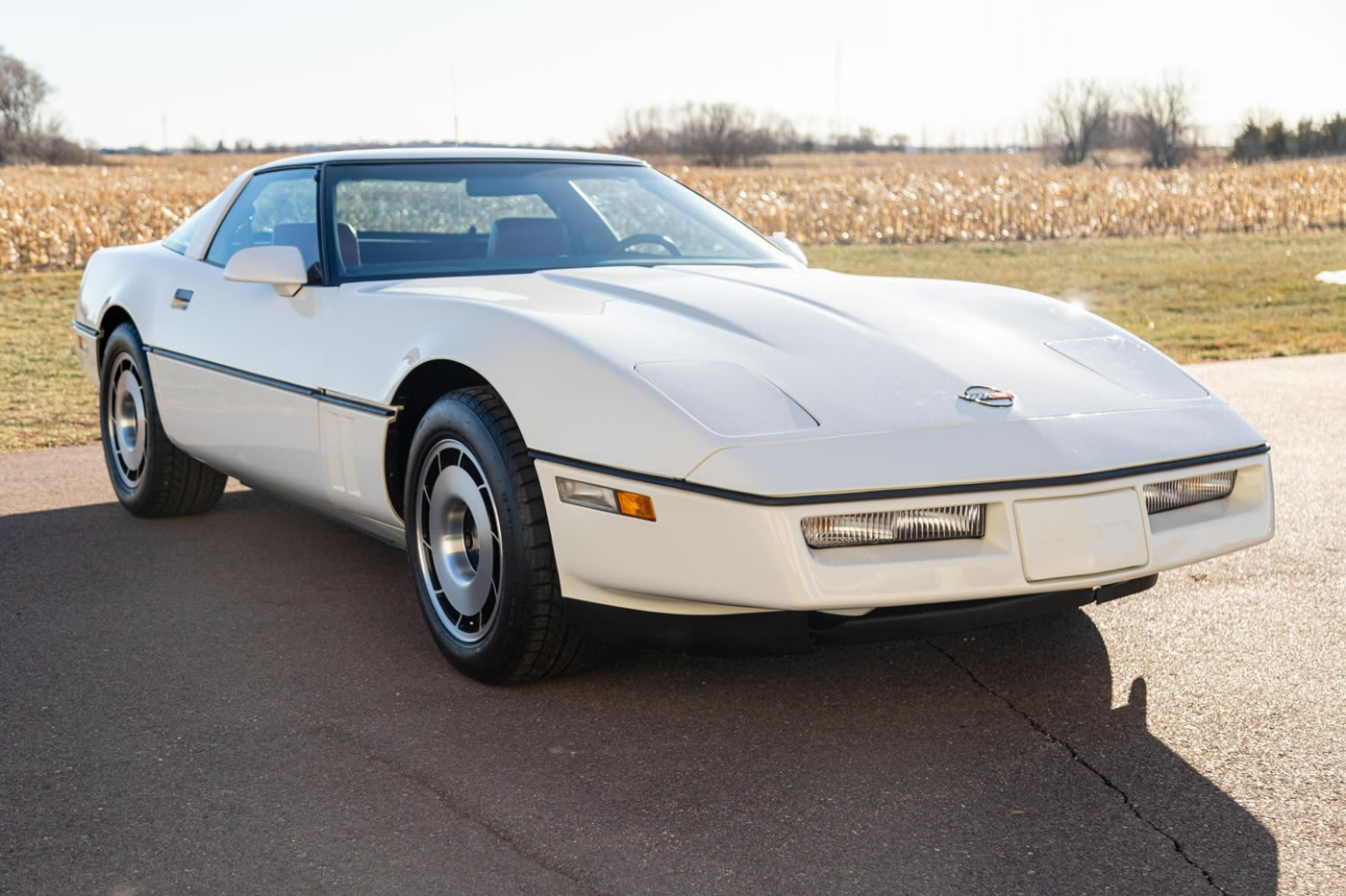 1984 Corvette in White with Carmine Leather