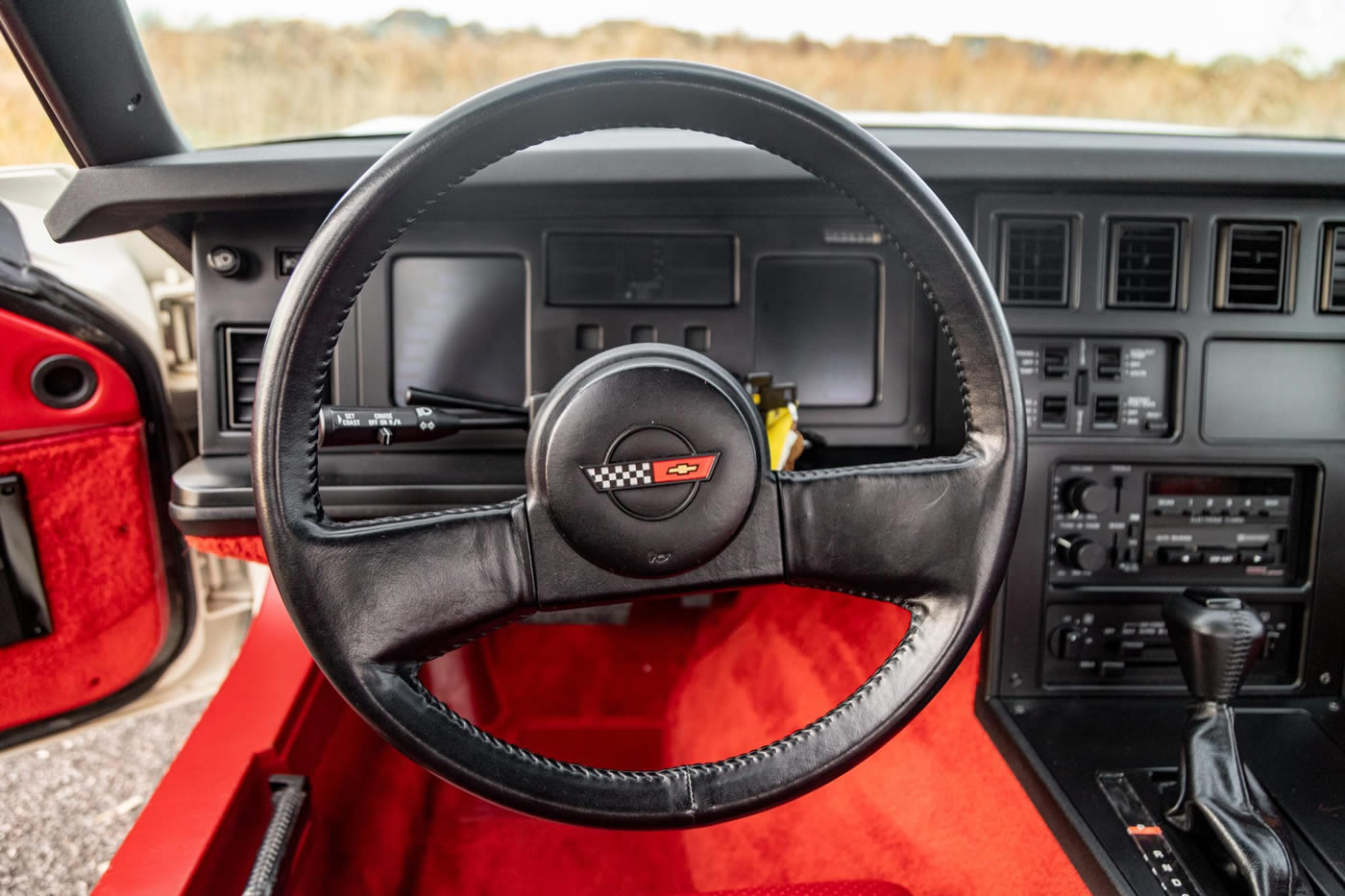 1984 Corvette in White with Carmine Leather