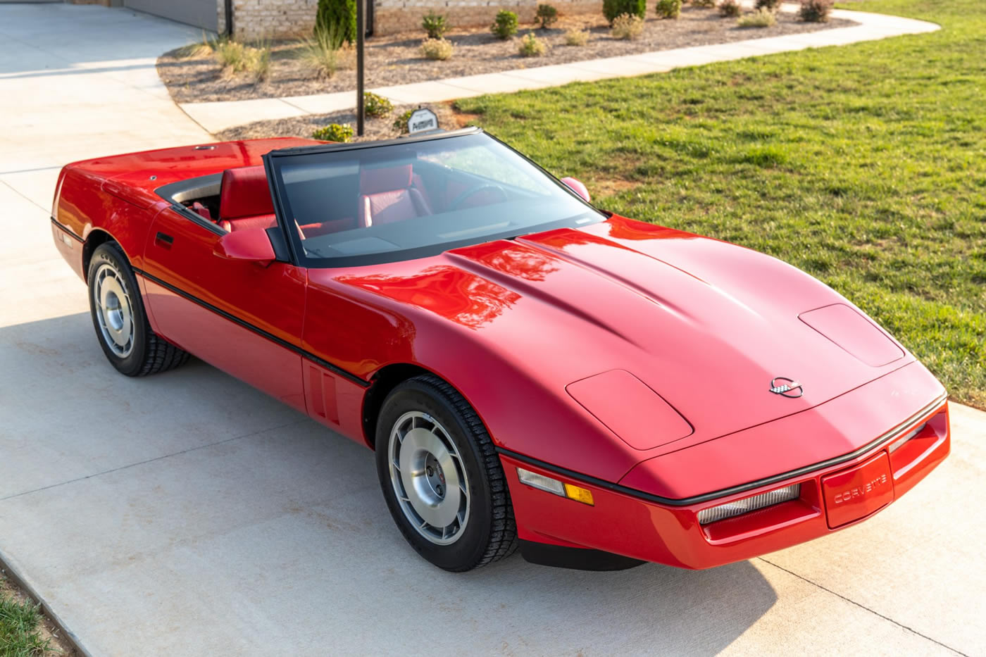 1987 Corvette Convertible in Bright Red