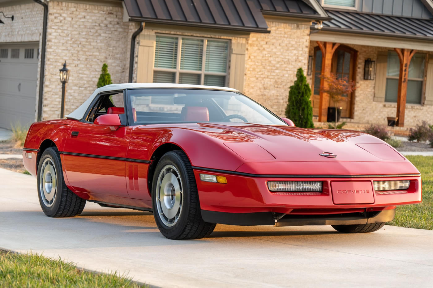 1987 Corvette Convertible in Bright Red