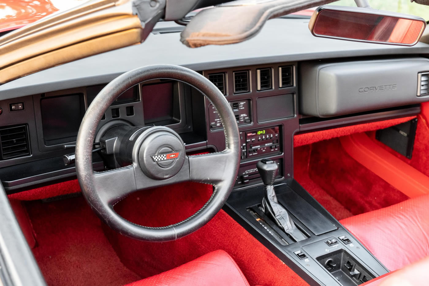 1987 Corvette Convertible in Bright Red