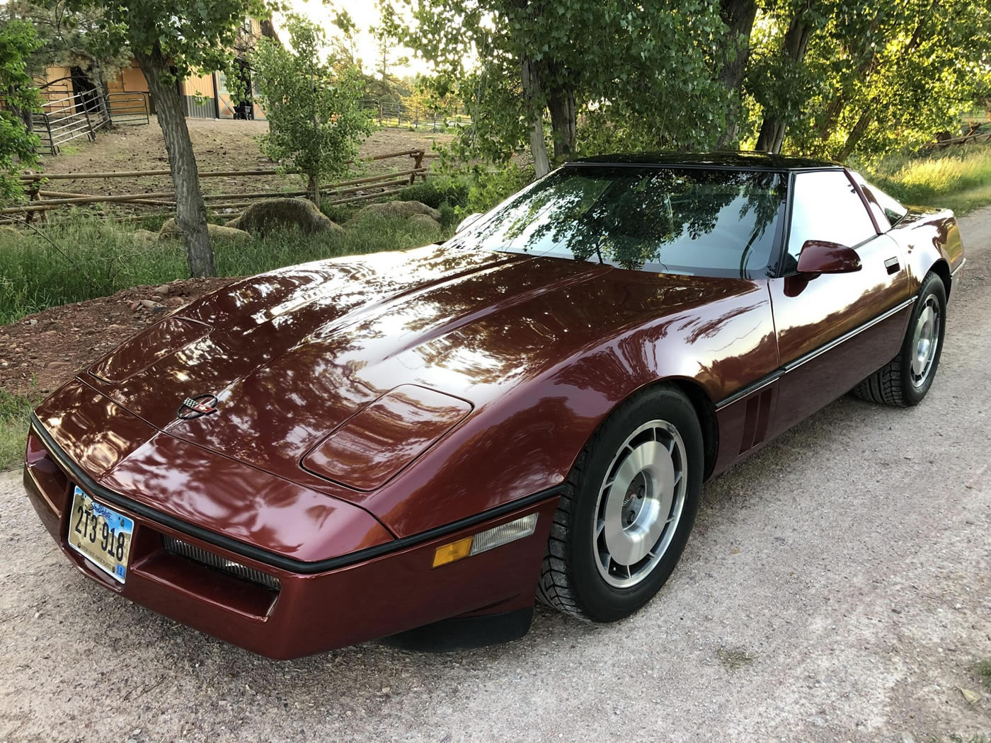 1987 Corvette Coupe in Dark Red Metallic