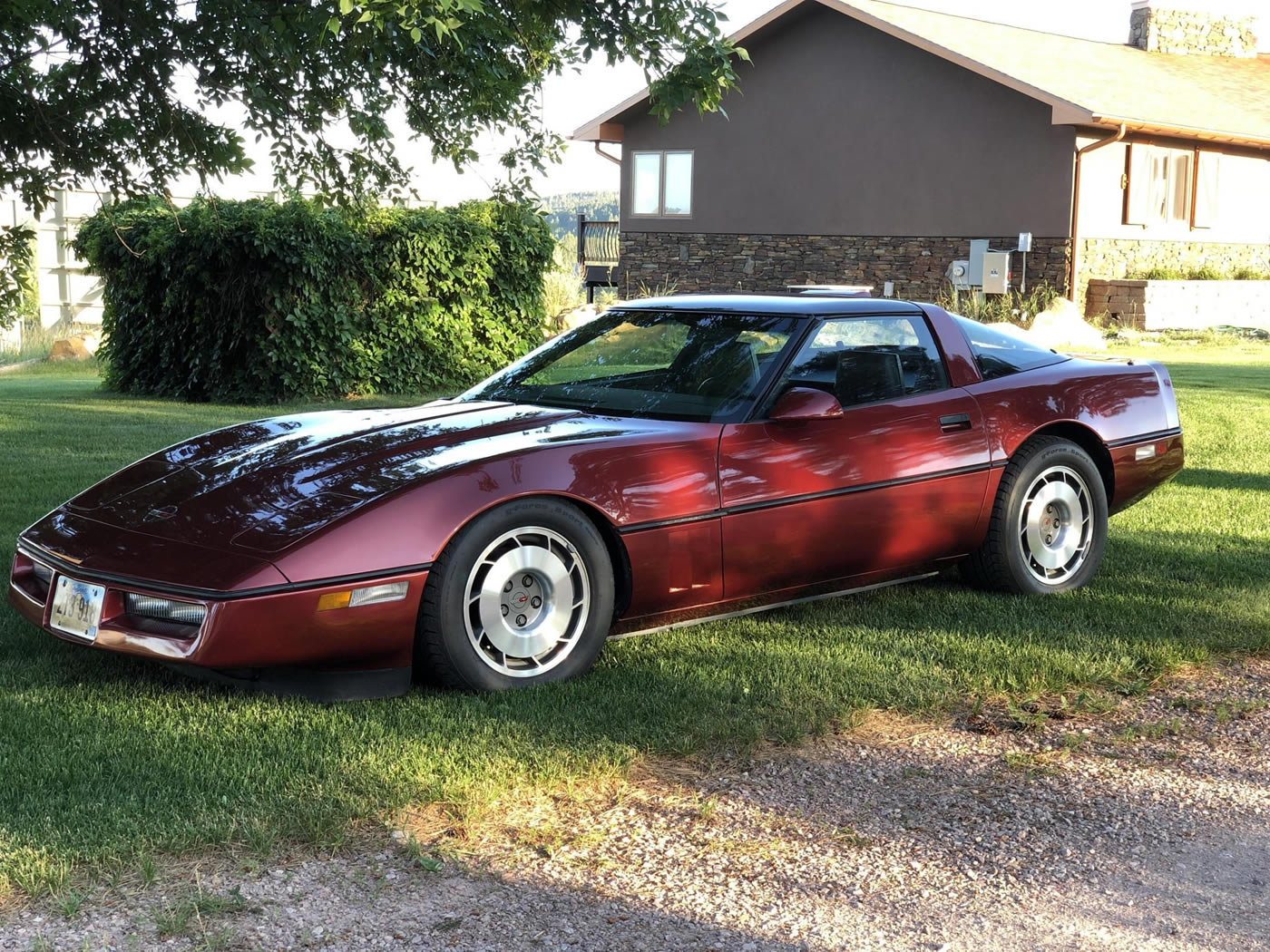 1987 Corvette Coupe in Dark Red Metallic