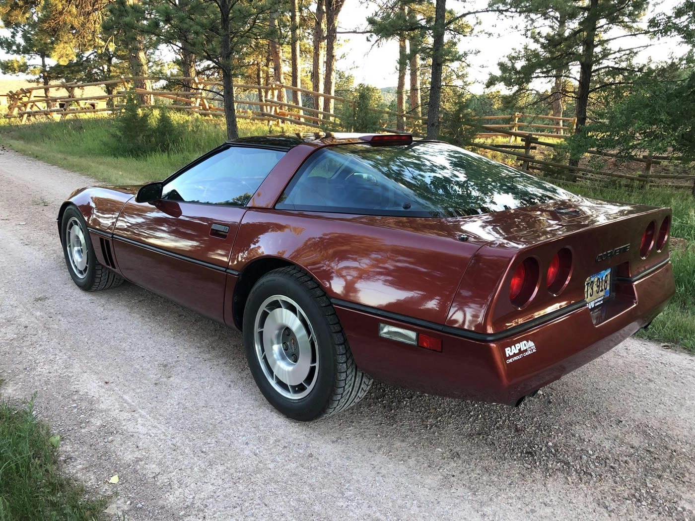 1987 Corvette Coupe in Dark Red Metallic