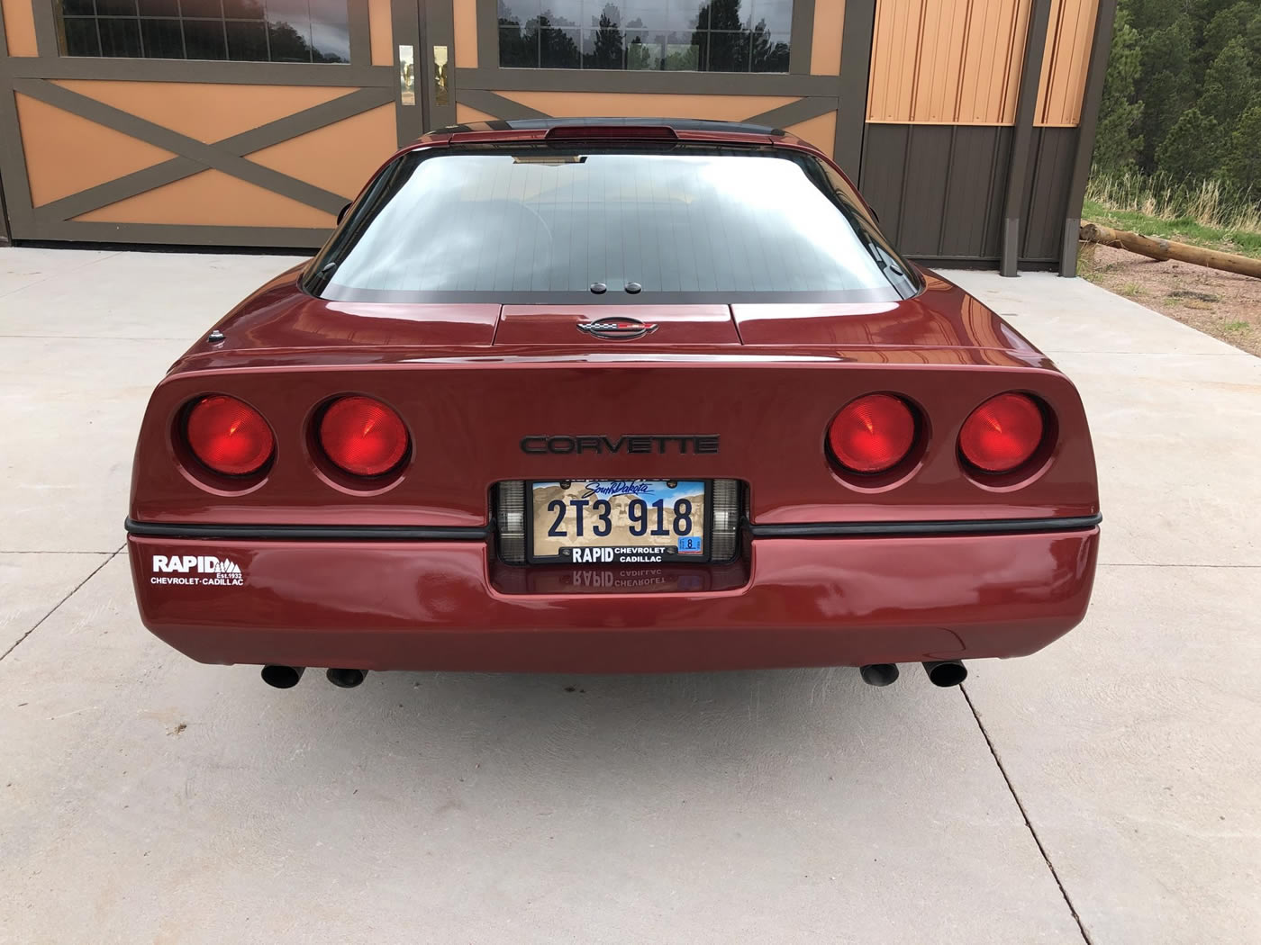 1987 Corvette Coupe in Dark Red Metallic