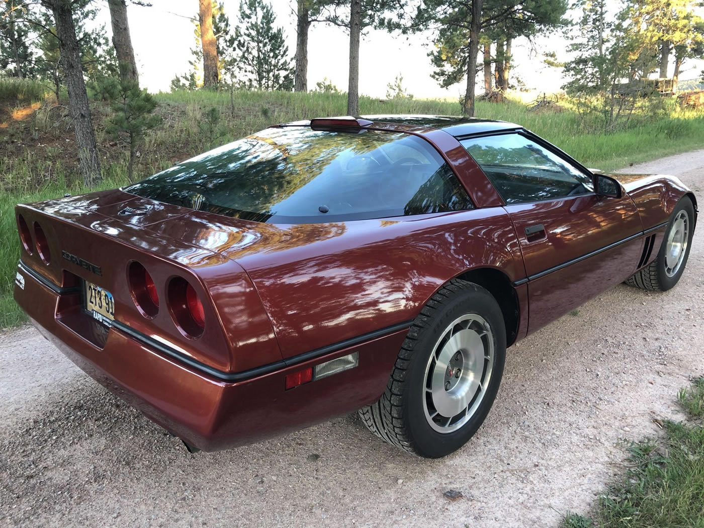 1987 Corvette Coupe in Dark Red Metallic