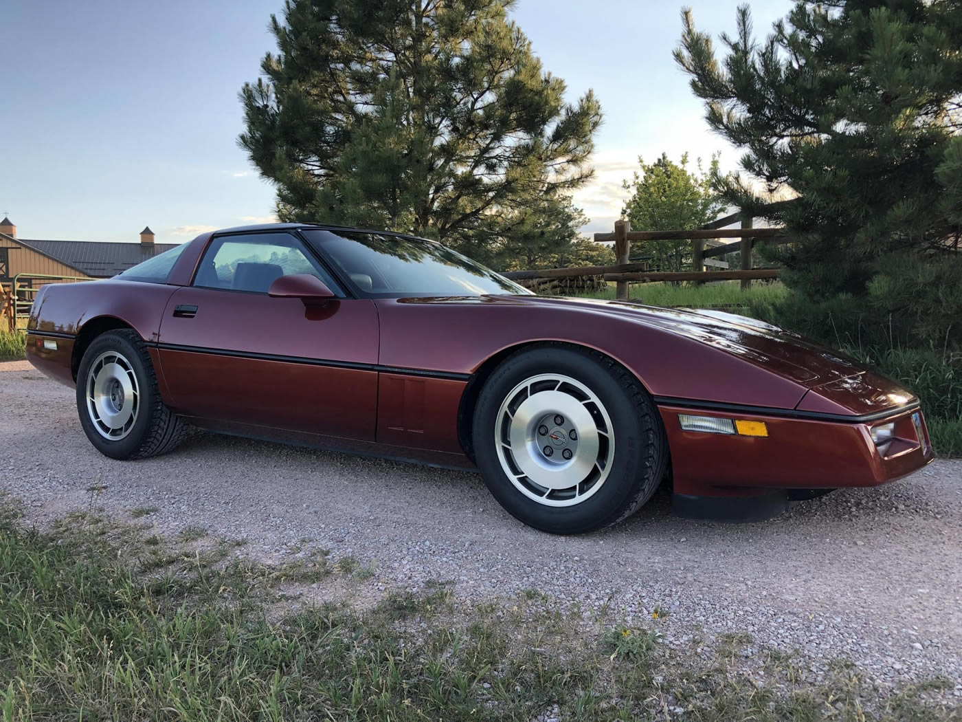 1987 Corvette Coupe in Dark Red Metallic