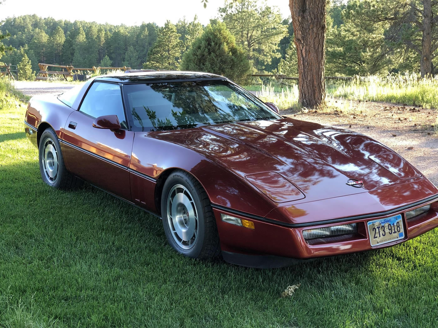 1987 Corvette Coupe in Dark Red Metallic