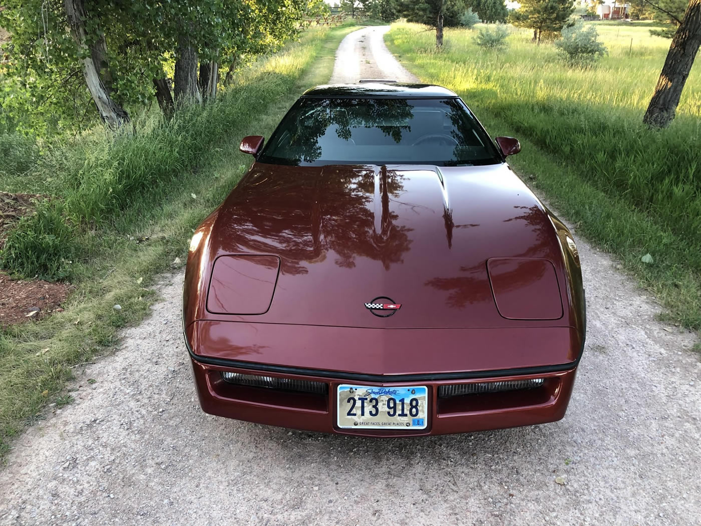 1987 Corvette Coupe in Dark Red Metallic