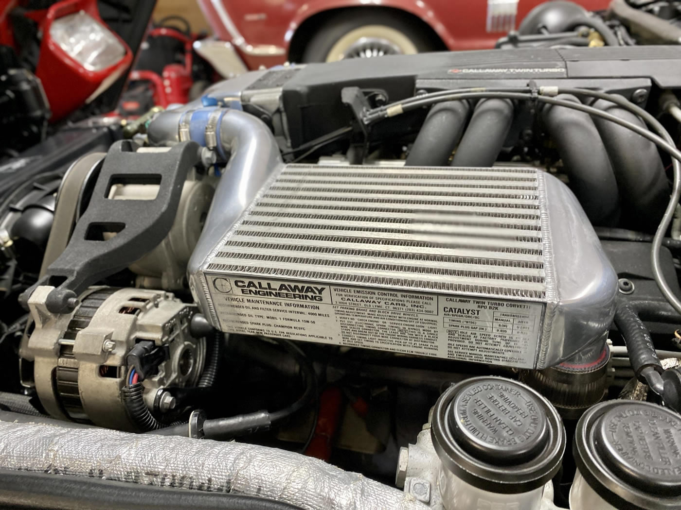 1989 Corvette Callaway Twin Turbo Convertible in Bright Red