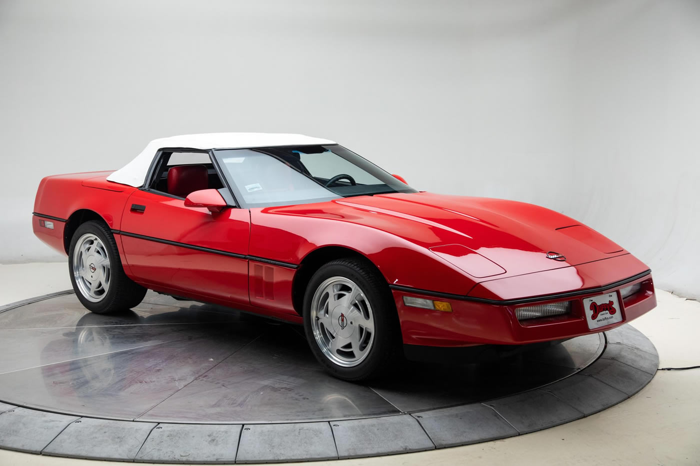 1989 Corvette Convertible in Bright Red