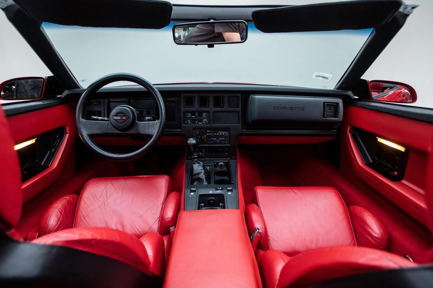 1989 Corvette Convertible in Bright Red