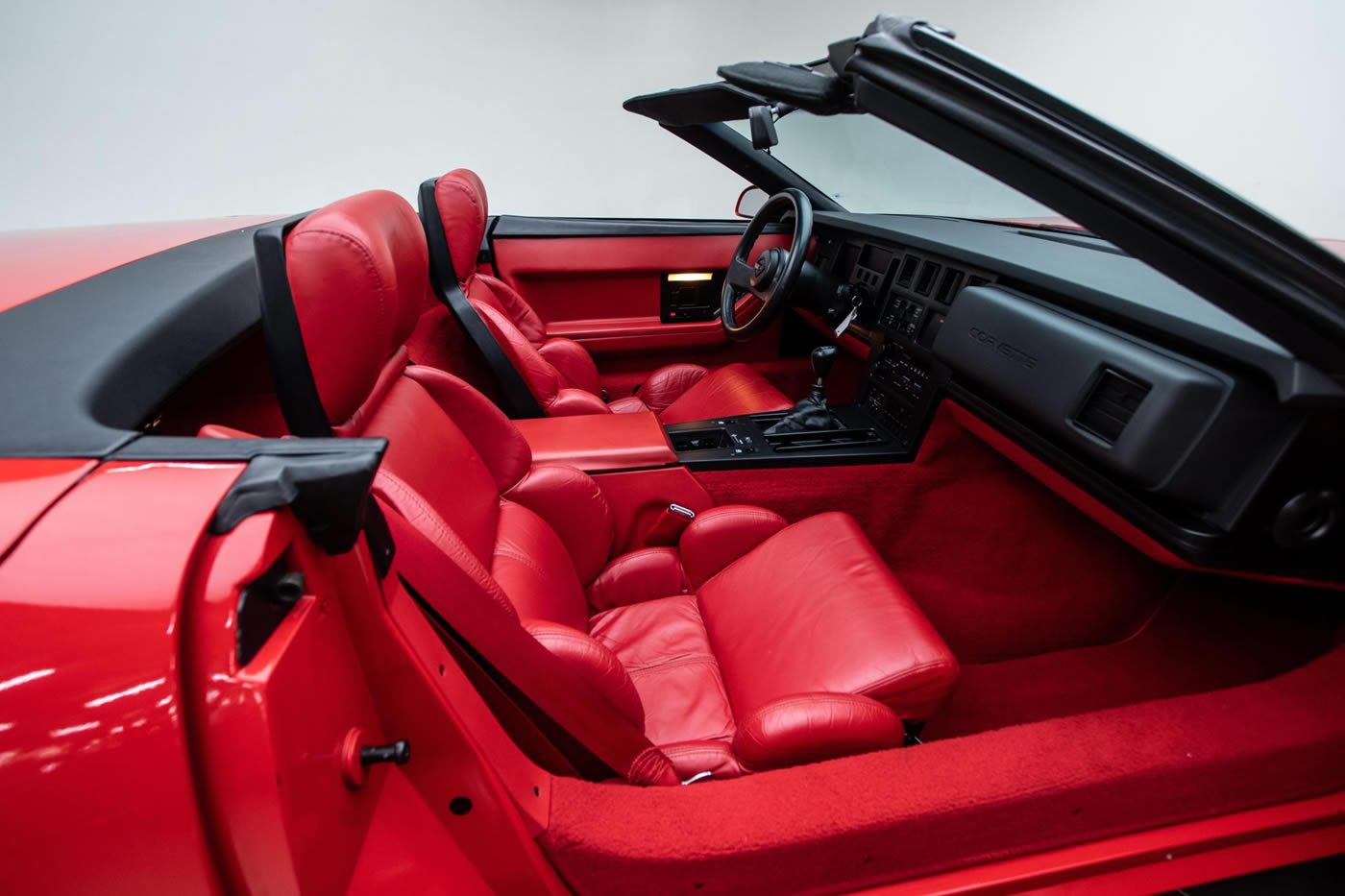 1989 Corvette Convertible in Bright Red