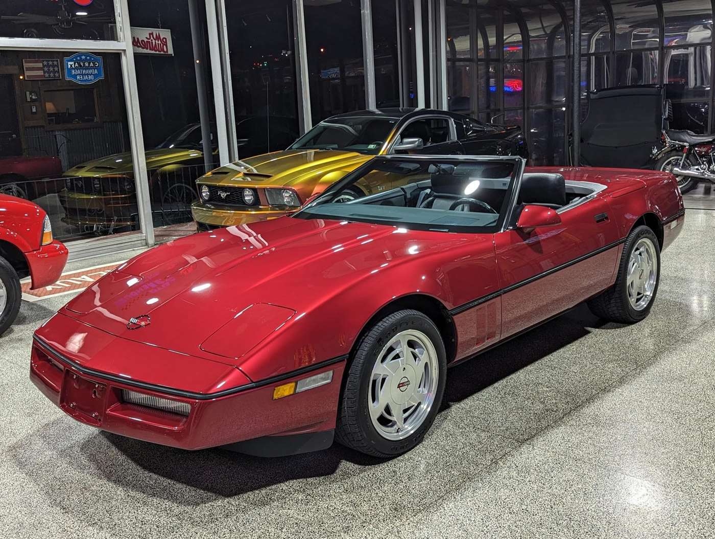 1989 Corvette Convertible in Dark Red Metallic