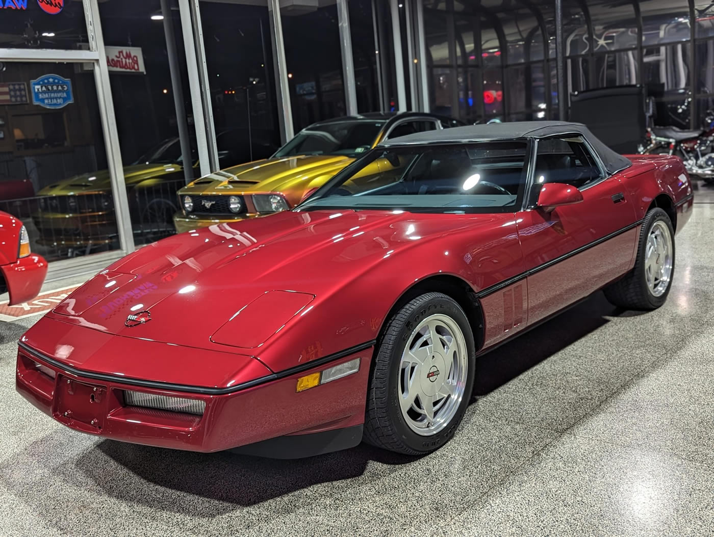 1989 Corvette Convertible in Dark Red Metallic