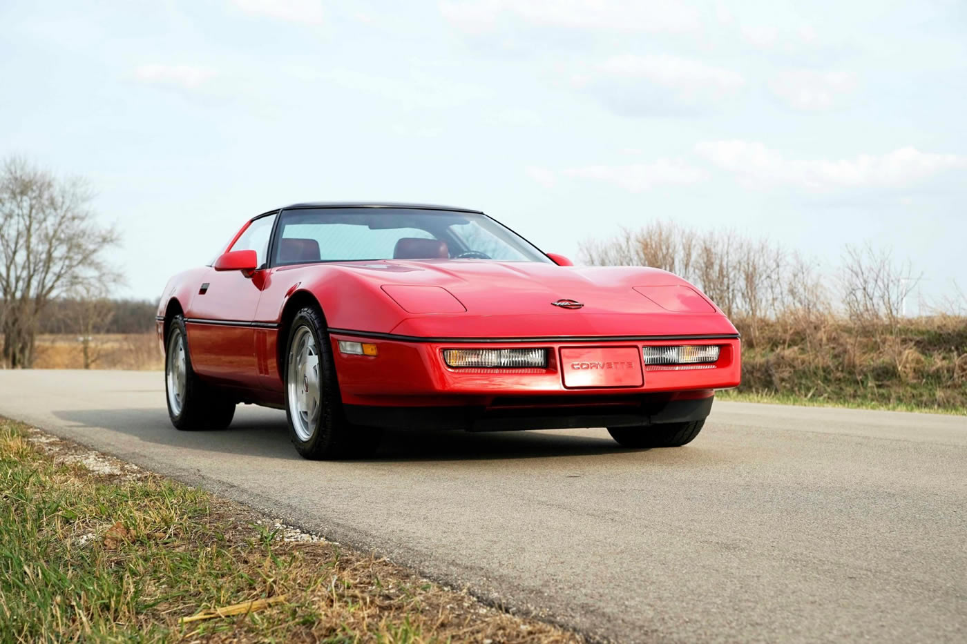 1989 Corvette Coupe in Bright Red with Red Interior