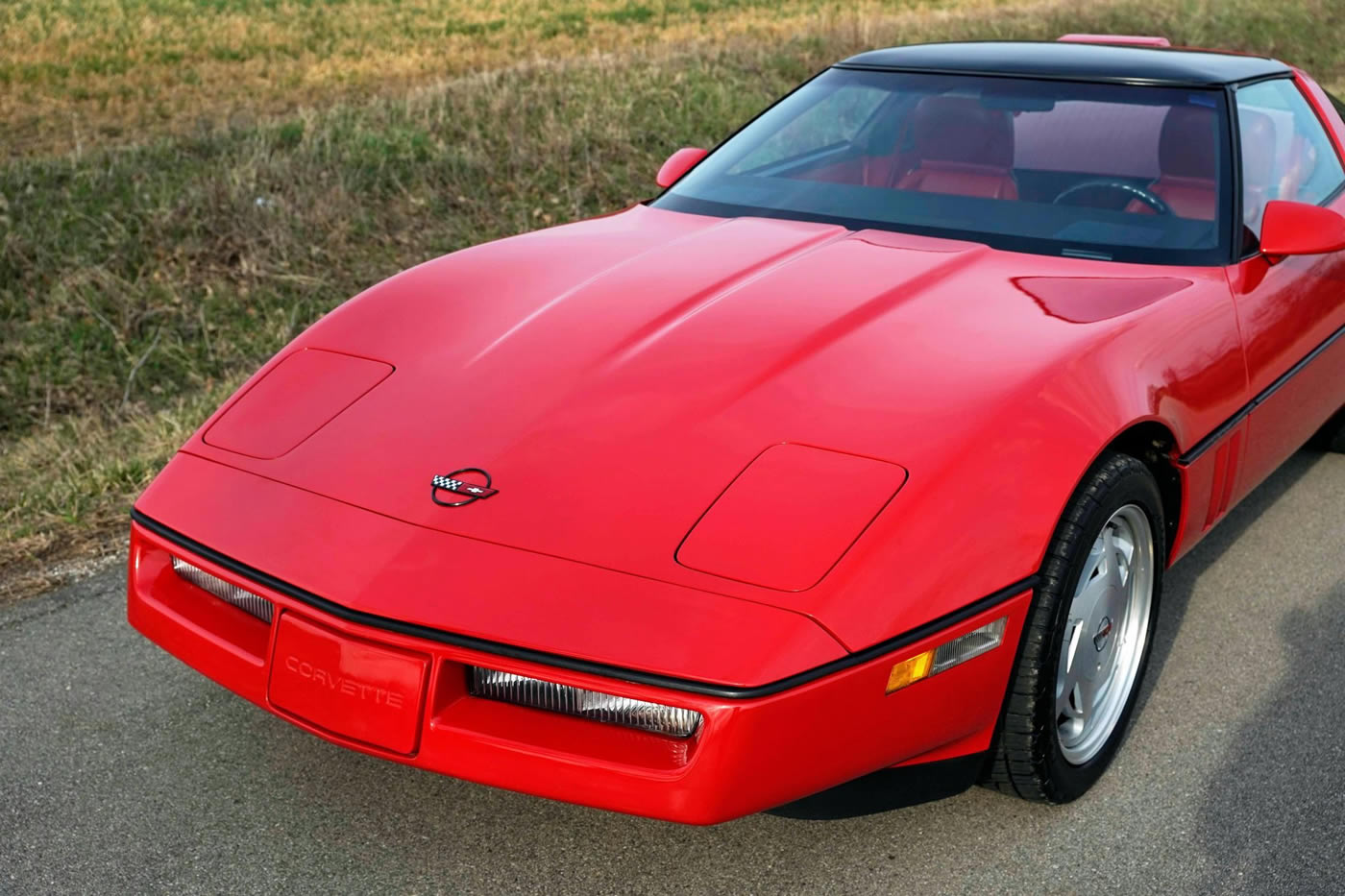1989 Corvette Coupe in Bright Red with Red Interior