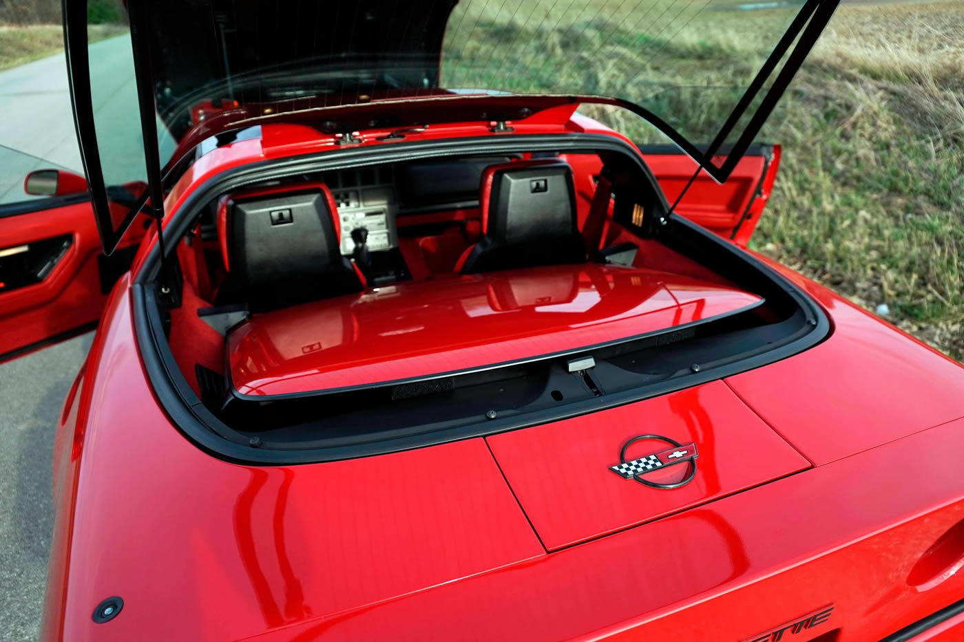 1989 Corvette Coupe in Bright Red with Red Interior