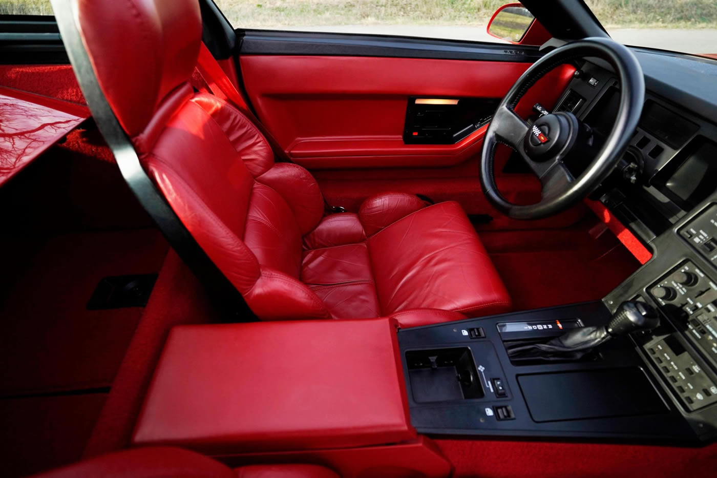 1989 Corvette Coupe in Bright Red with Red Interior