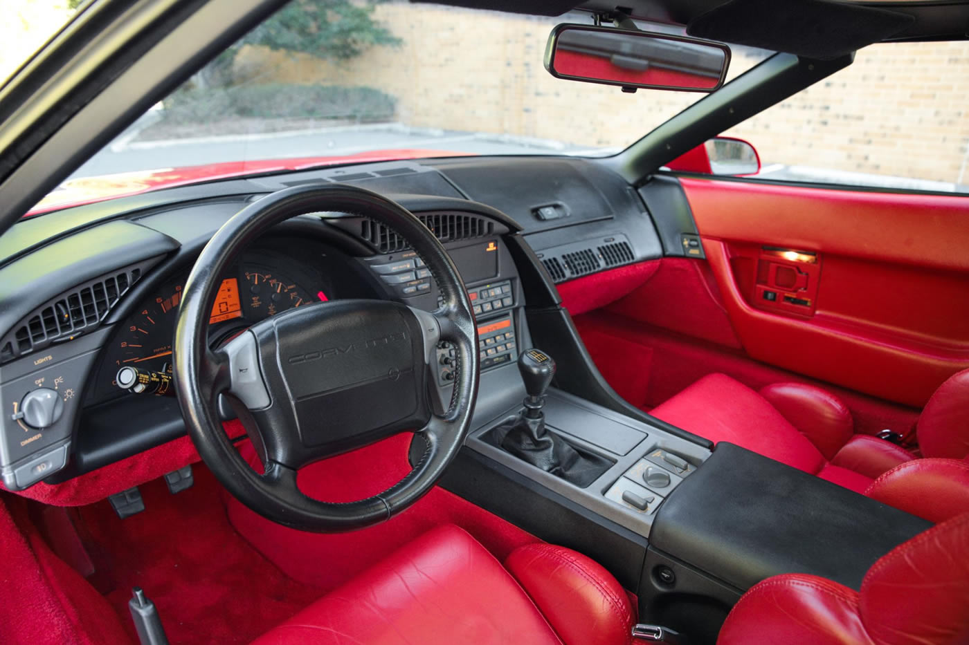 1990 Corvette Coupe in Bright Red