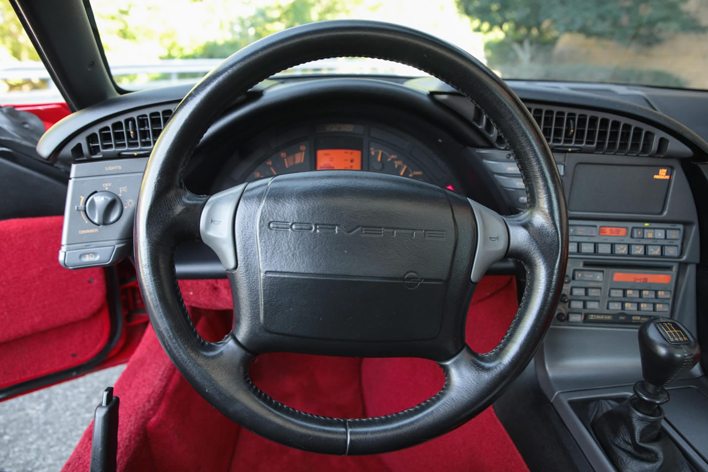 1990 Corvette Coupe in Bright Red