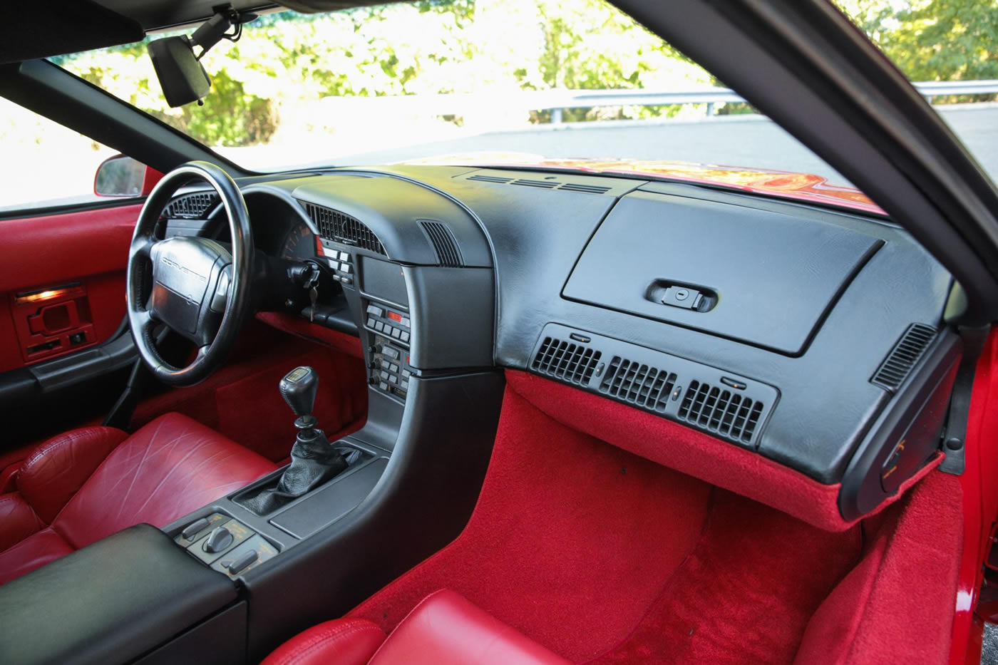 1990 Corvette Coupe in Bright Red
