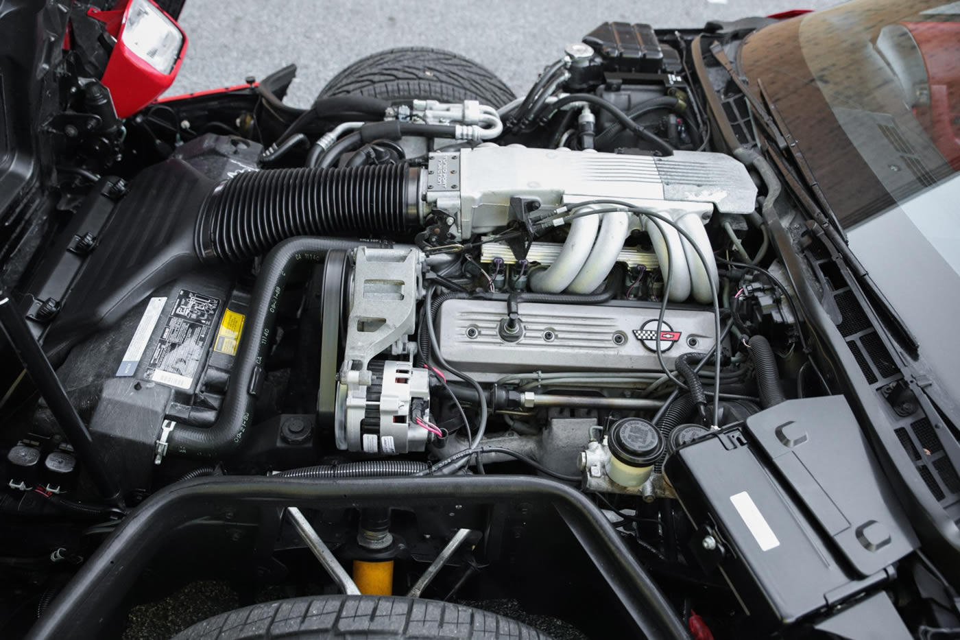 1990 Corvette Coupe in Bright Red