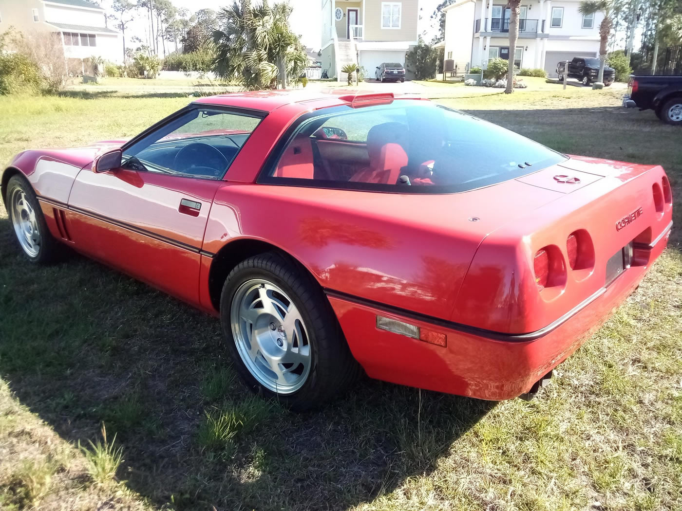 1990 Corvette ZR-1 in Bright Red on Red Interior