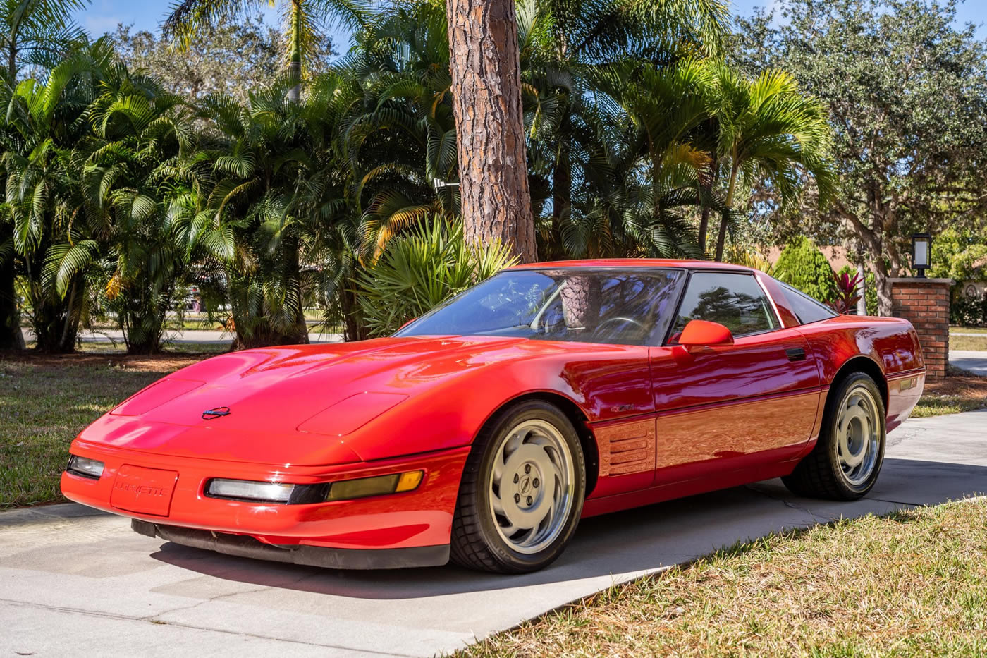 1991 Corvette ZR-1 in Bright Red Over Gray Leather