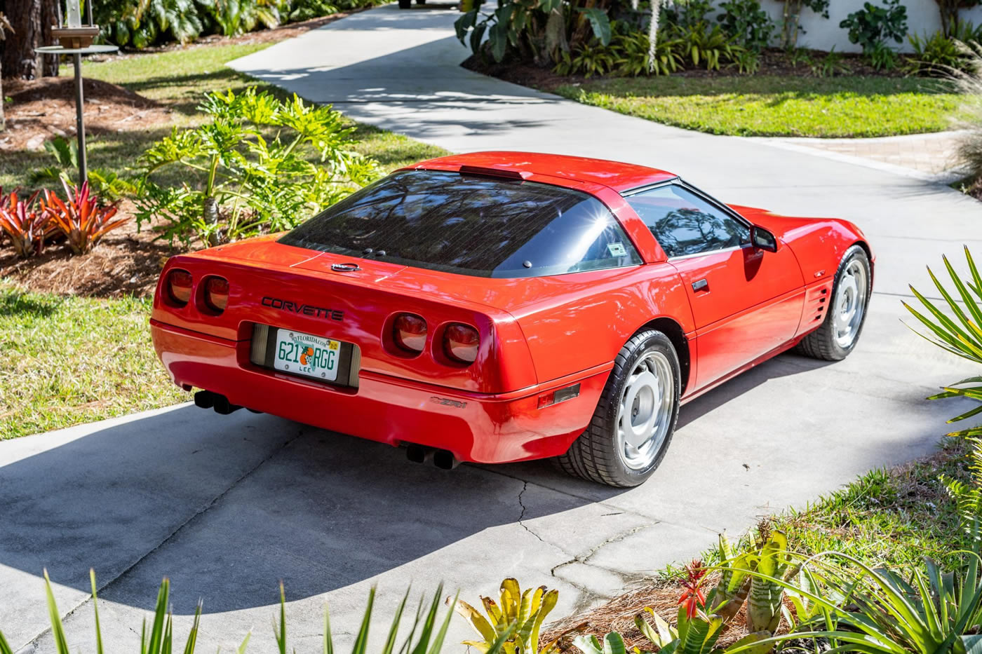 1991 Corvette ZR-1 in Bright Red Over Gray Leather