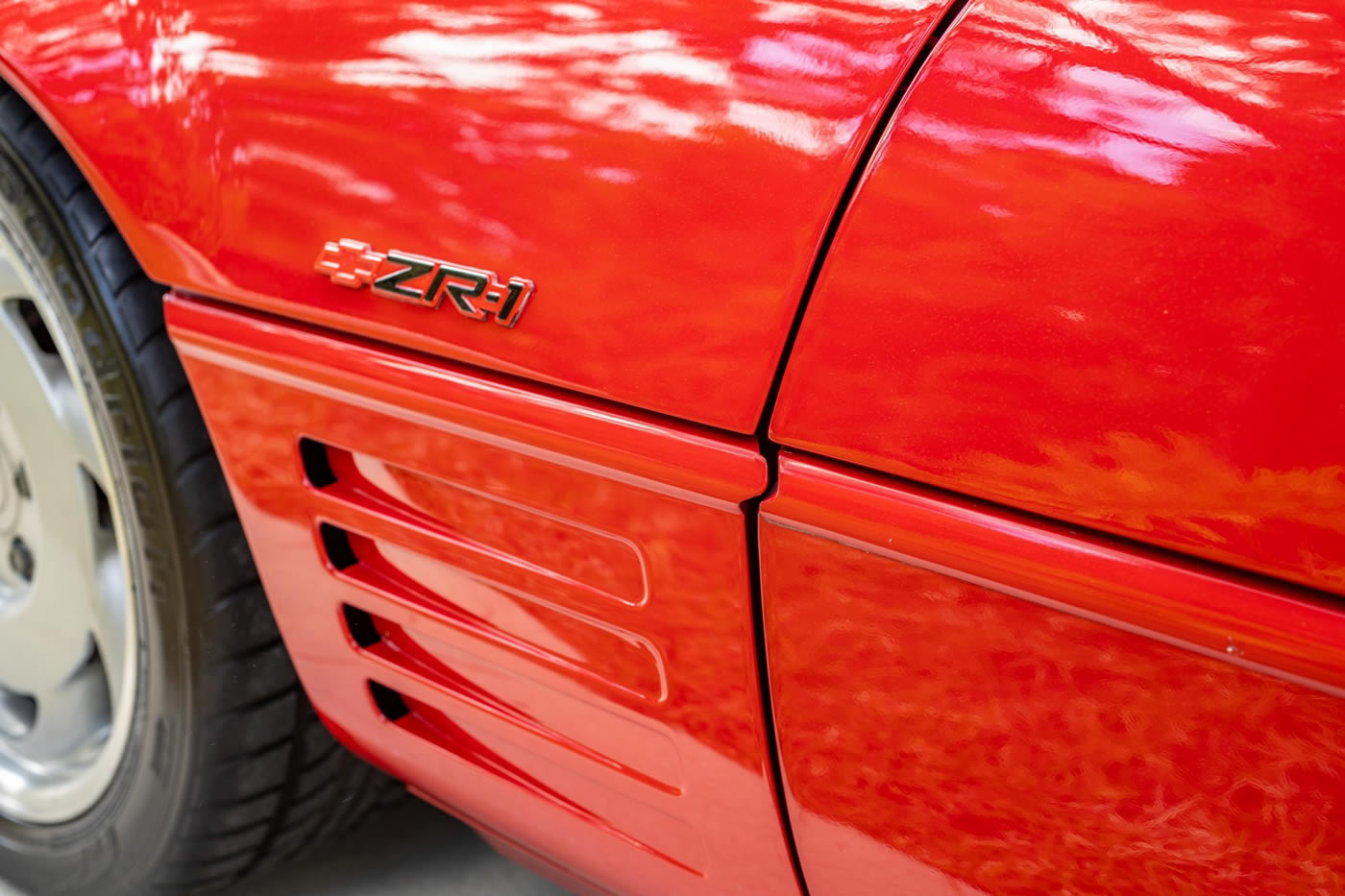 1991 Corvette ZR-1 in Bright Red Over Gray Leather