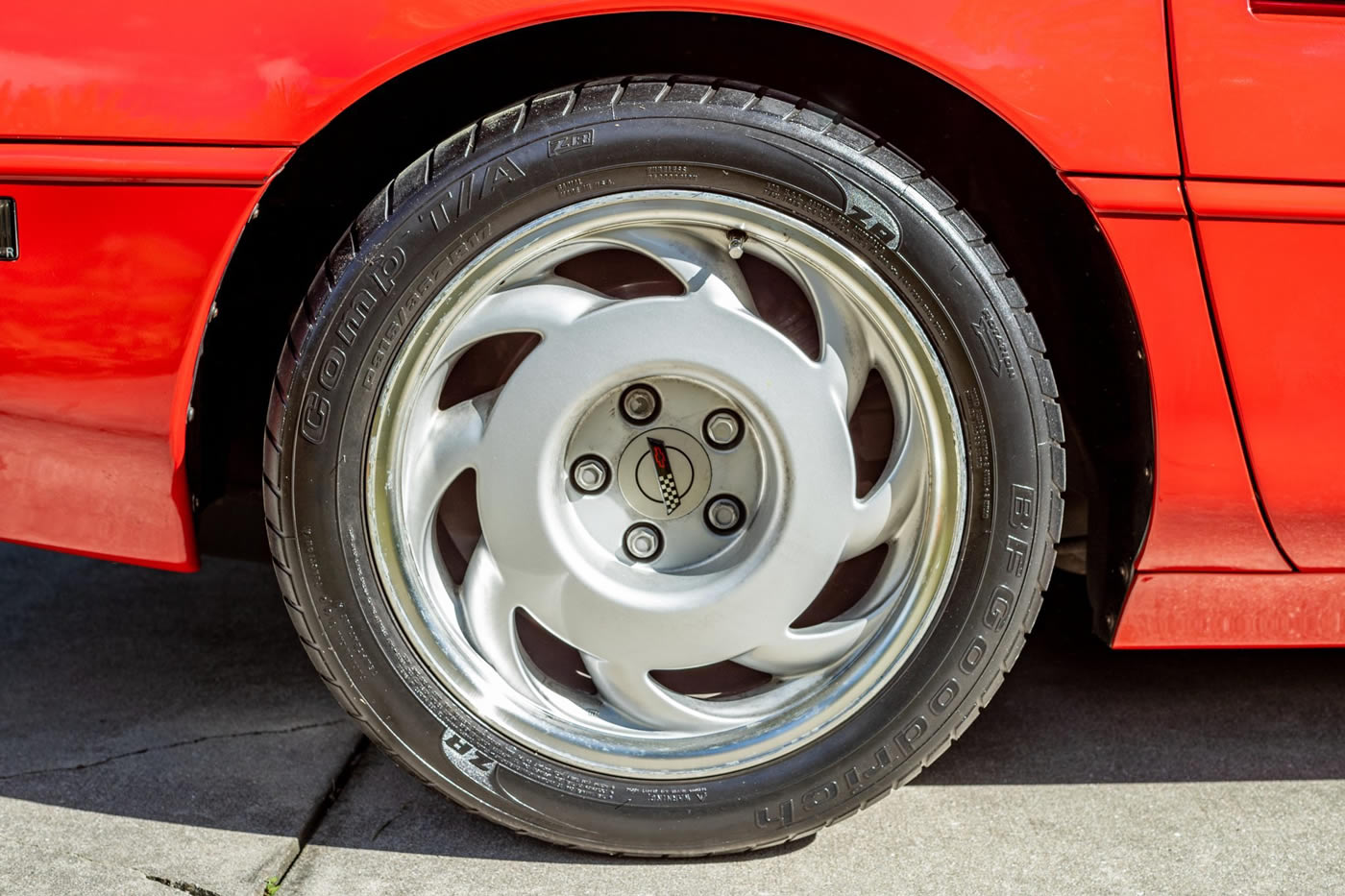 1991 Corvette ZR-1 in Bright Red Over Gray Leather