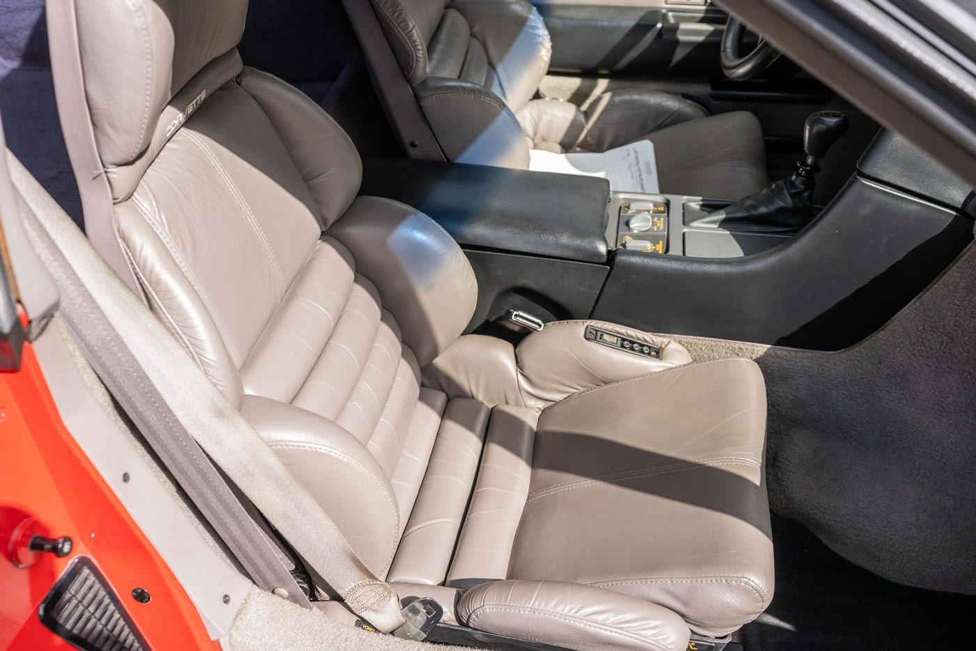 1991 Corvette ZR-1 in Bright Red Over Gray Leather