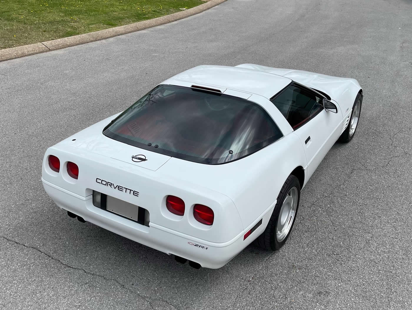 1991 Corvette ZR-1 in White with Red Interior