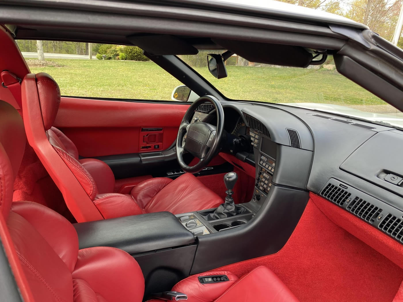 1991 Corvette ZR-1 in White with Red Interior