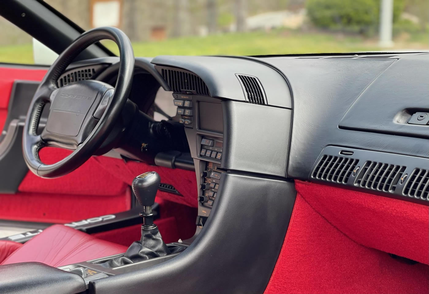 1991 Corvette ZR-1 in White with Red Interior