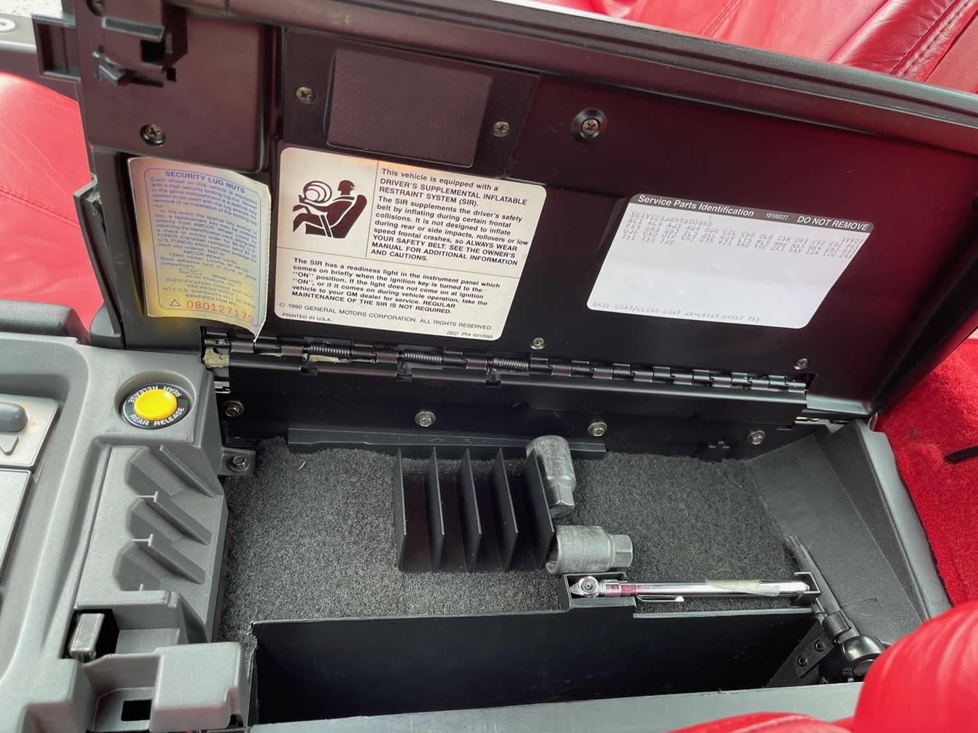 1991 Corvette ZR-1 in White with Red Interior
