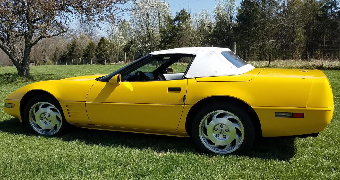 1993 Corvette Convertible in Competition Yellow