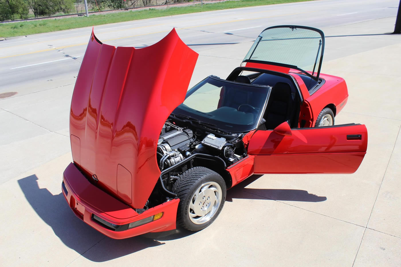 1995 Corvette Coupe in Torch Red