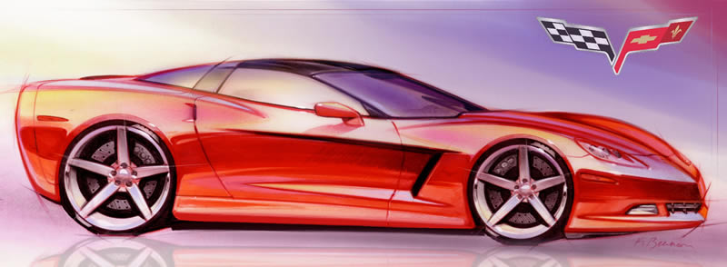 2005 Chevrolet Corvette Design Sketch