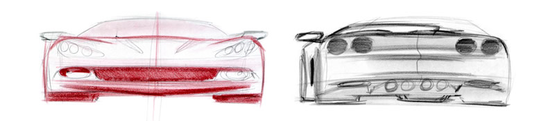 2005 Chevrolet Corvette Theme Sketch