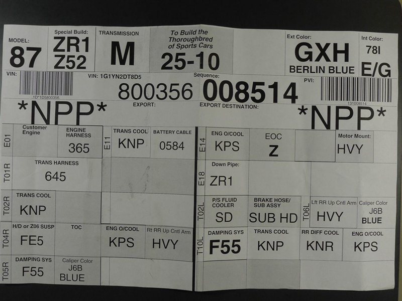 2013 Corvette ZR1 - Night Race Blue Metallic