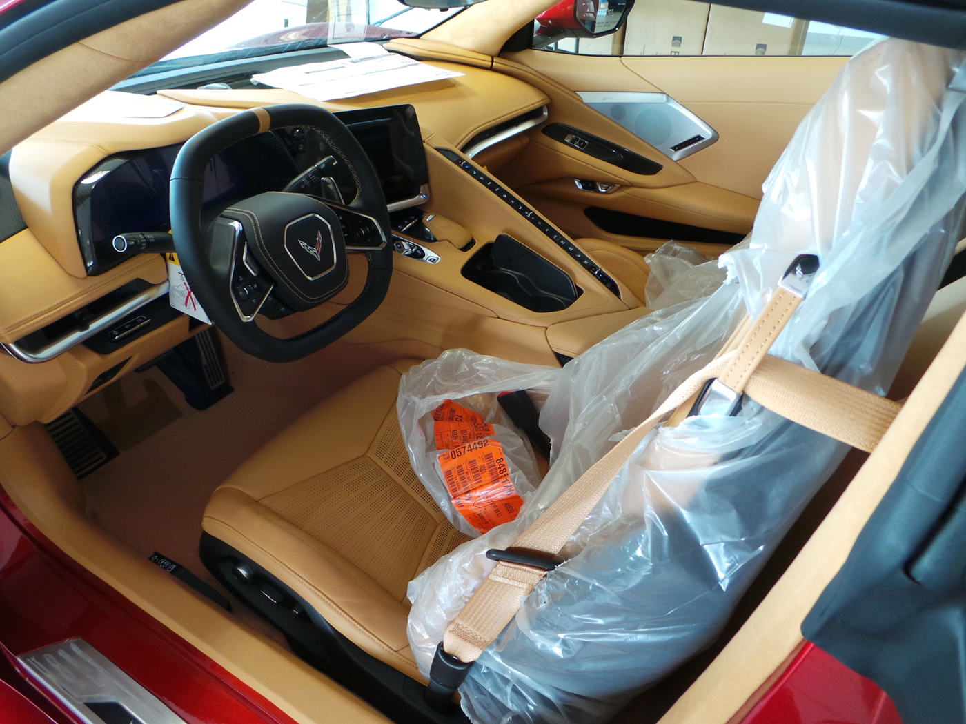 2021 Corvette Coupe in Red Mist and Natural Dipped Interior