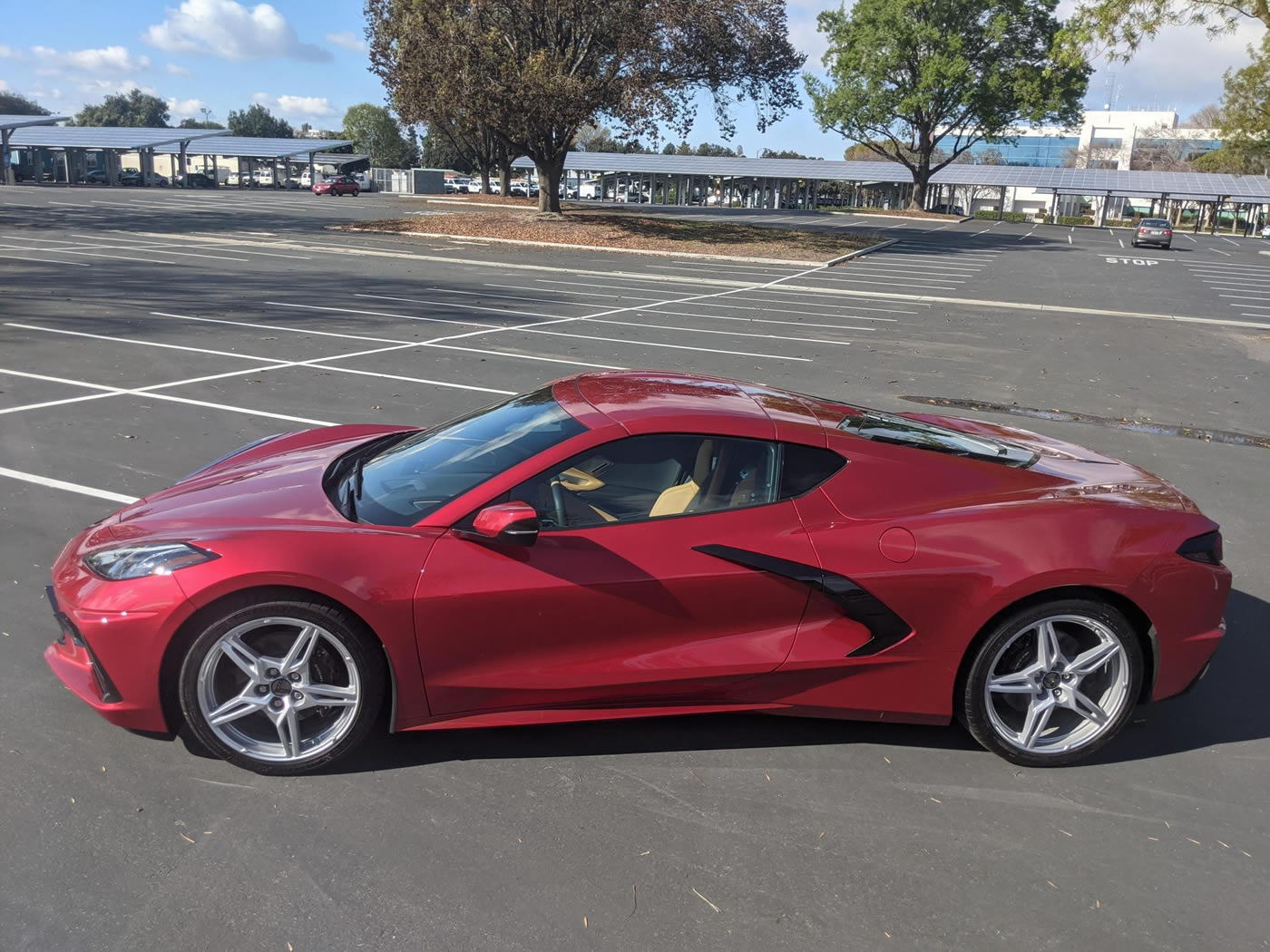 2021 Corvette Coupe in Red Mist over Natural Two-Tone Interior