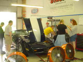 Andre's Vette on dyno